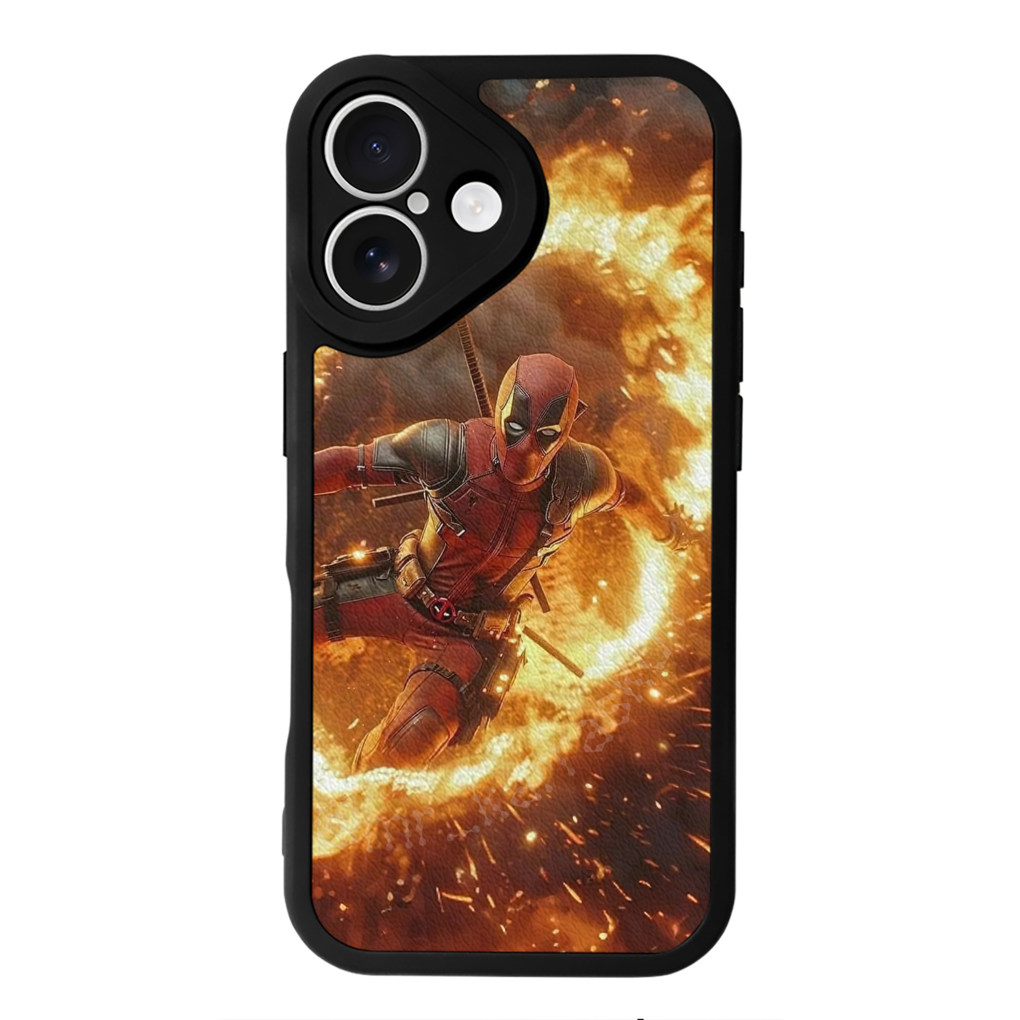 （画像用） Deadpool デッドプール 【iPhone 16シリーズ対応】シリコンスマホケース（レザー調） 材質：シリコン